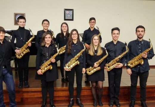 Dezaseis alumnos de toda Galicia actuaron en Riveira na Aula Galega de Saxofón